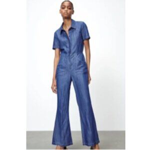 NWT- Zara Denim Jumpsuit Size S